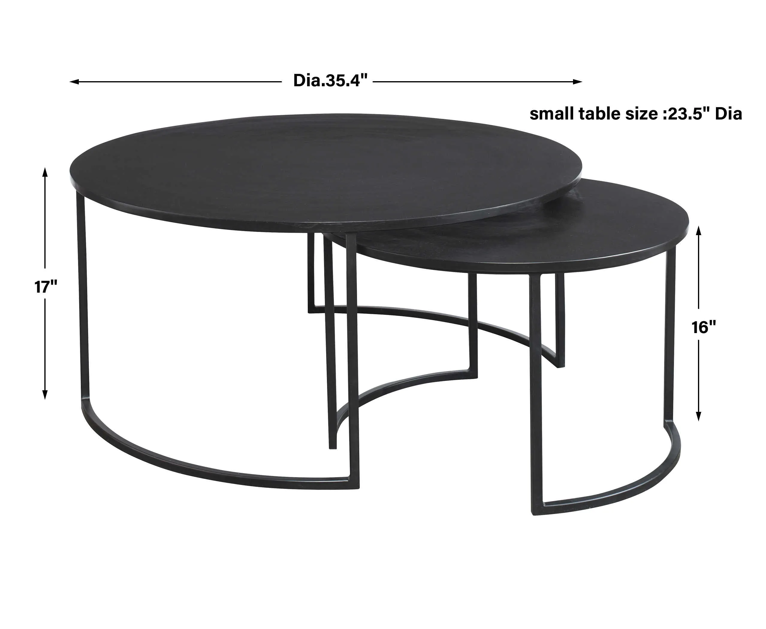 Barnette Modern Nesting Coffee Tables Set of 2