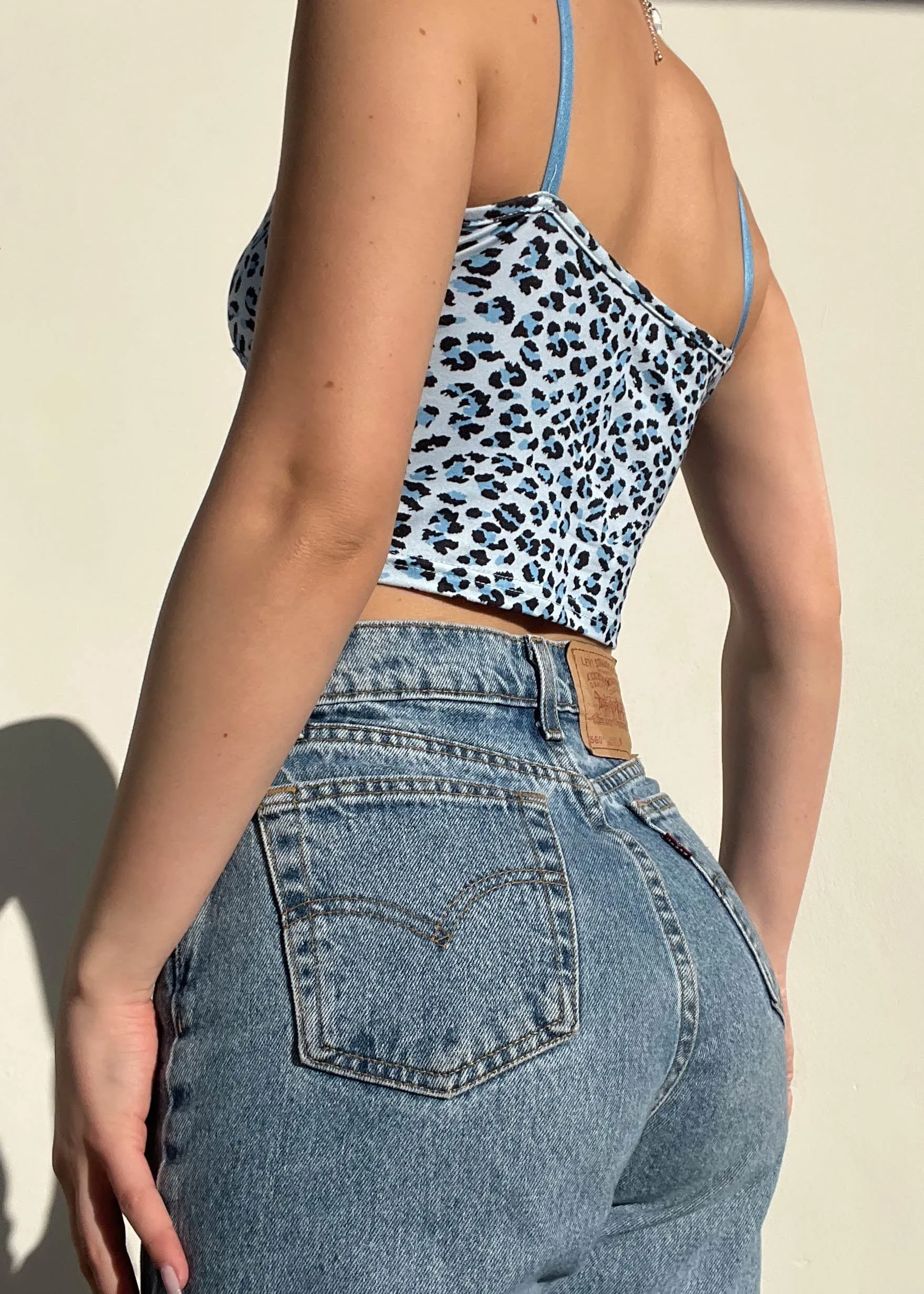 Blue Leopard Lace Camisole (S)