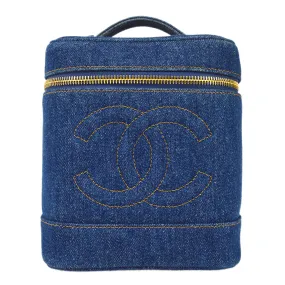 Chanel 1996-1997 Denim Timeless Vanity Handbag