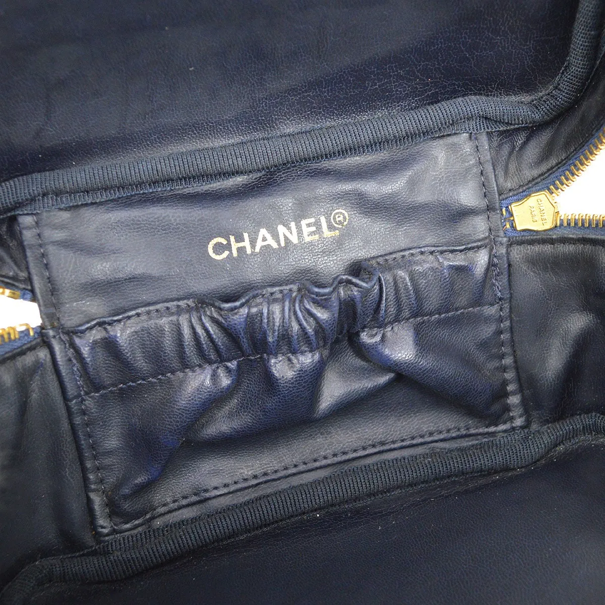 CHANEL 1996-1997 Timeless Vanity Handbag Denim