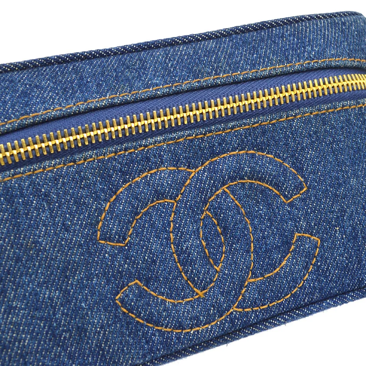 CHANEL 1996-1997 Timeless Vanity Handbag Denim