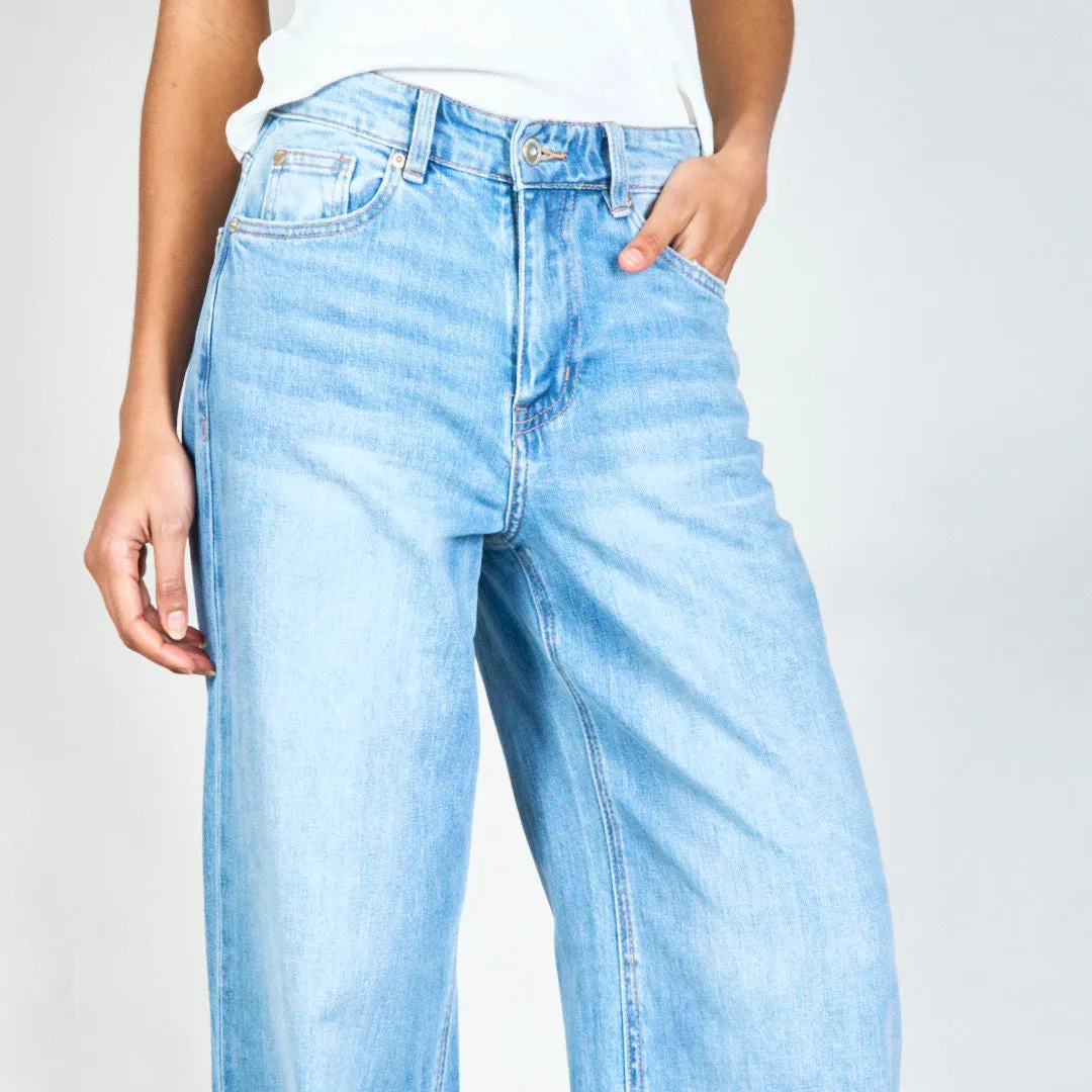 Classic high-waist straight-leg jeans wholesale