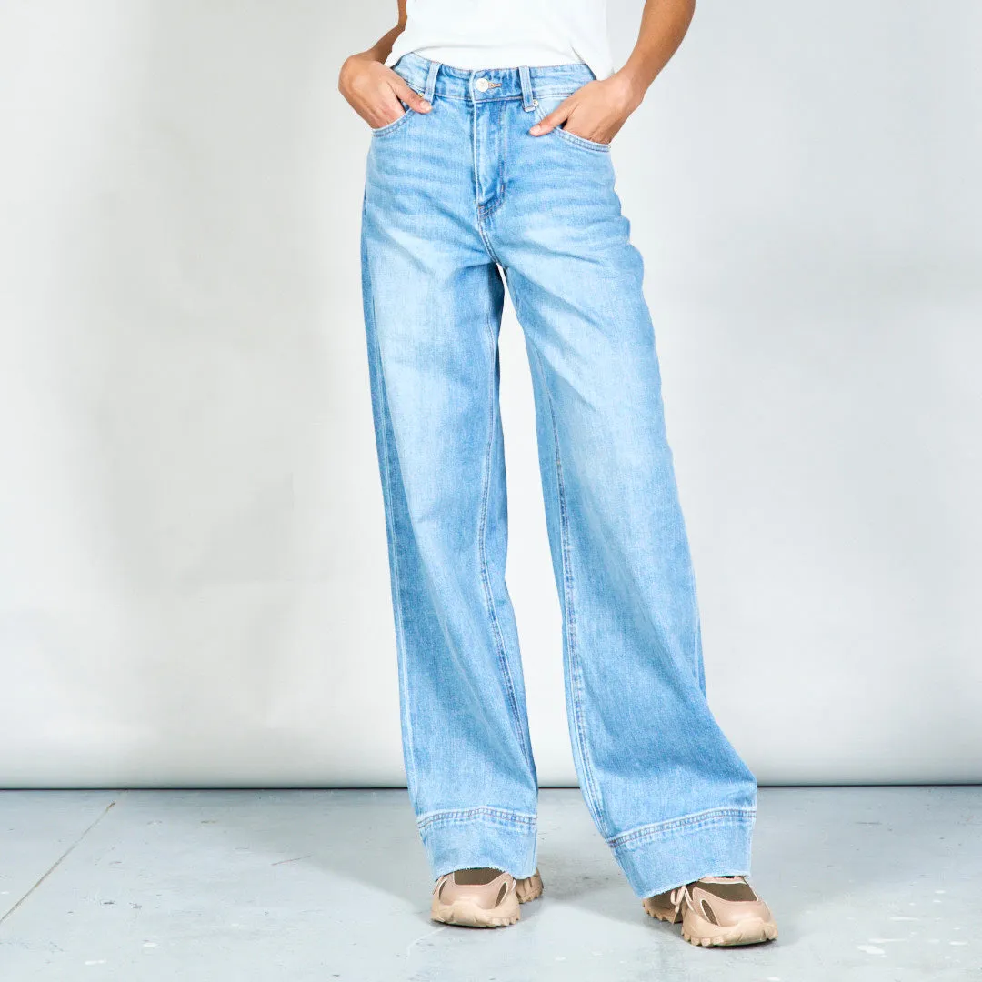 Classic high-waist straight-leg jeans wholesale