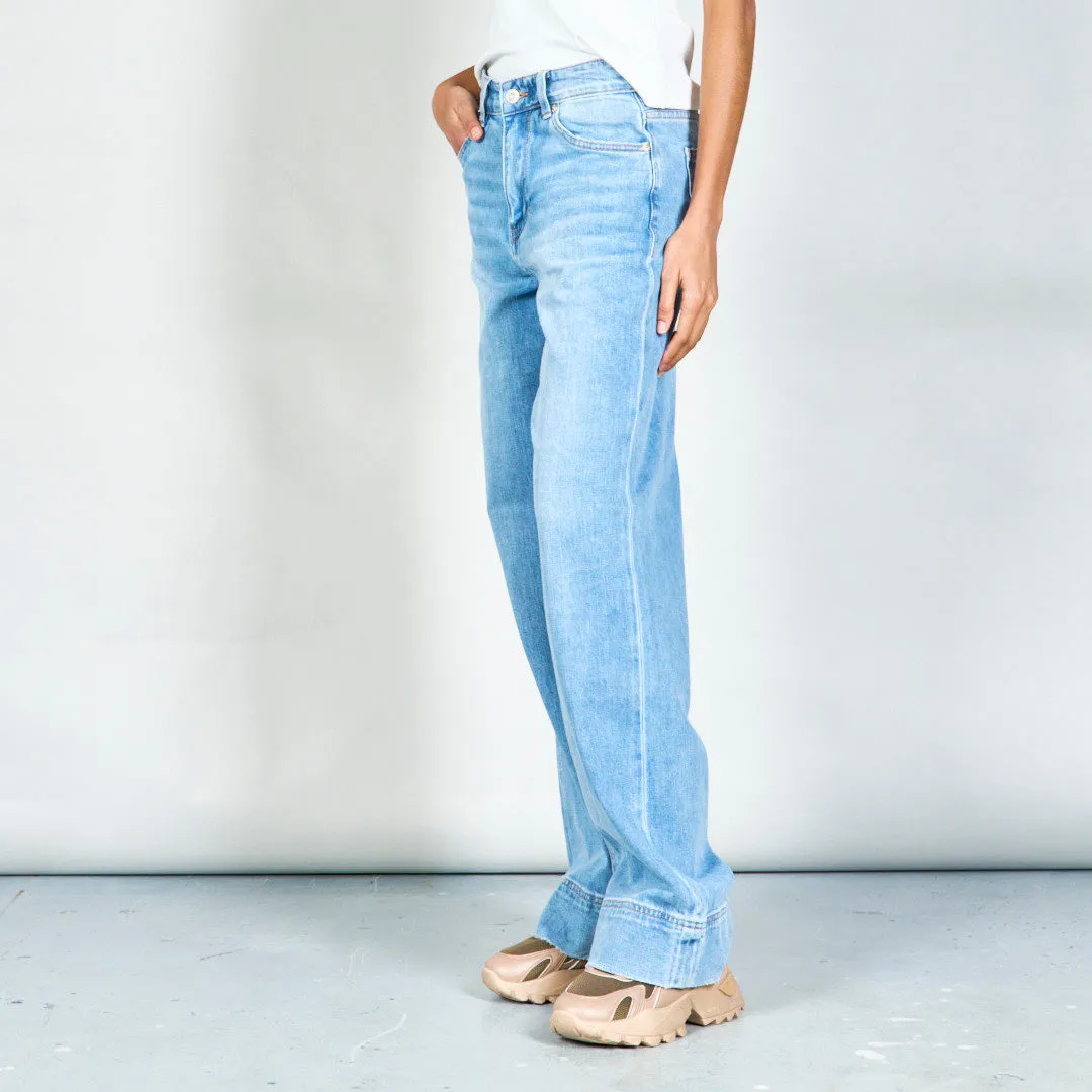 Classic high-waist straight-leg jeans wholesale