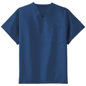 CornerStone Men's Navy Reversible V-Neck Scrub Top