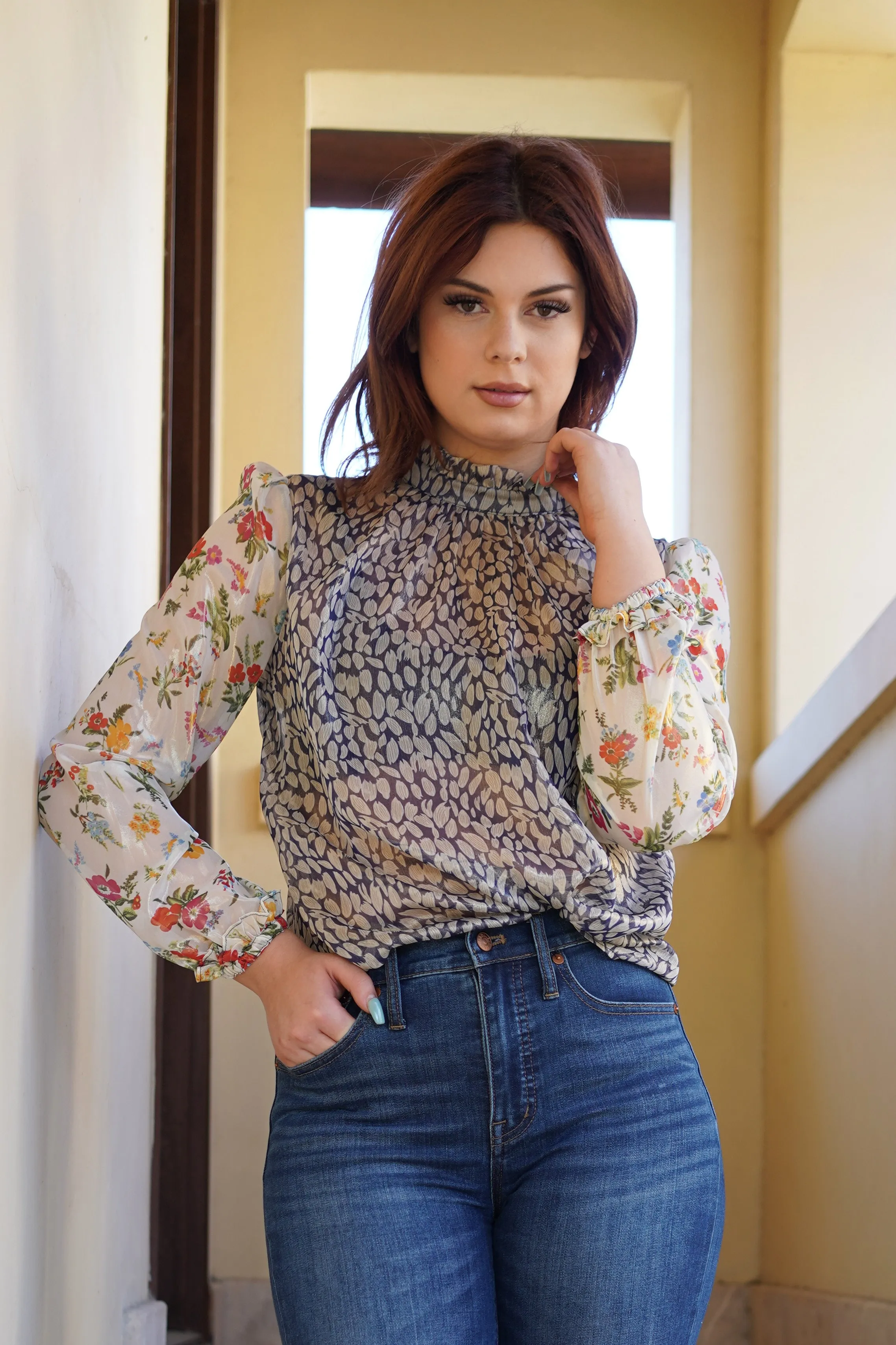 Current Air Modern Romantic Blouse