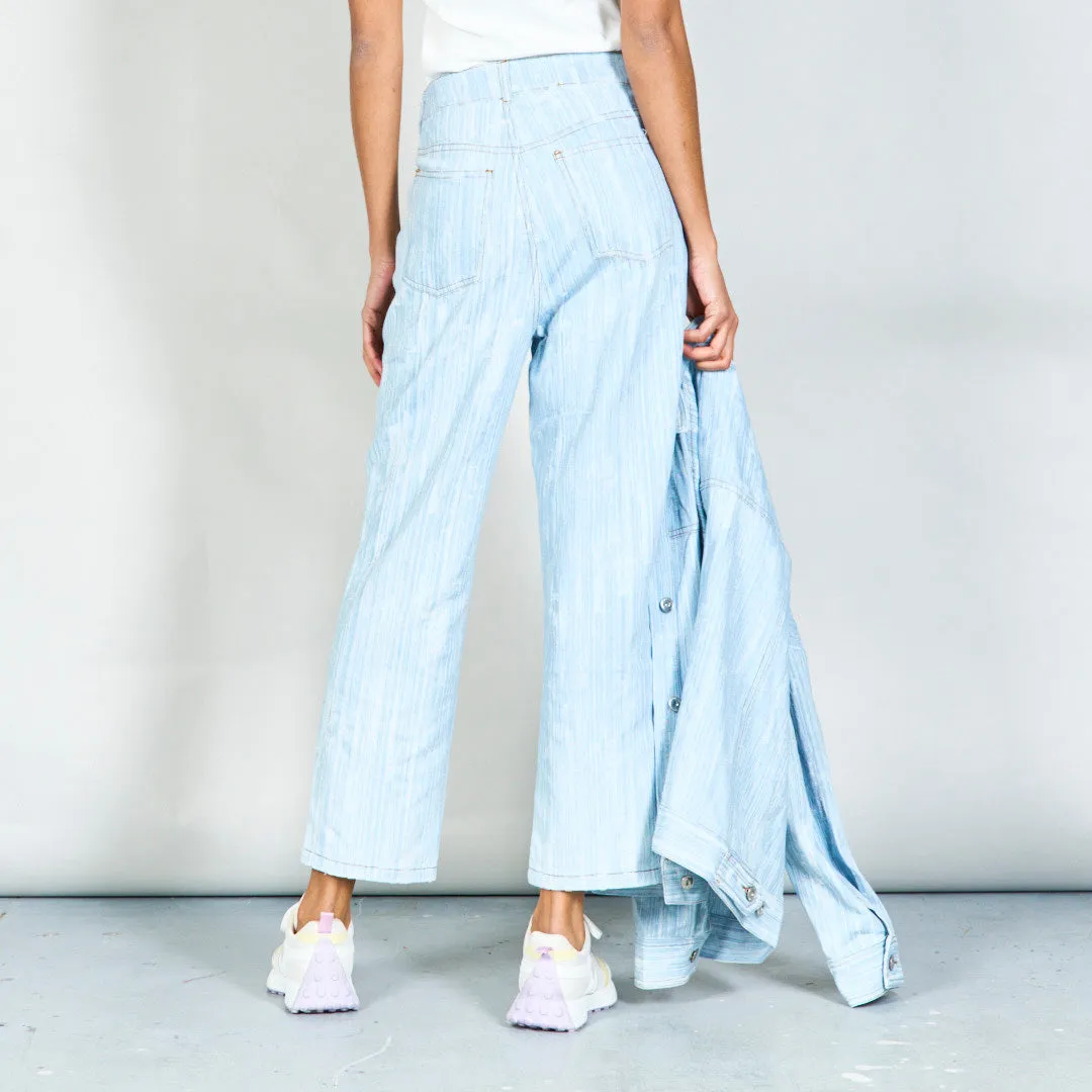 Distressed straight-leg denim pants wholesale