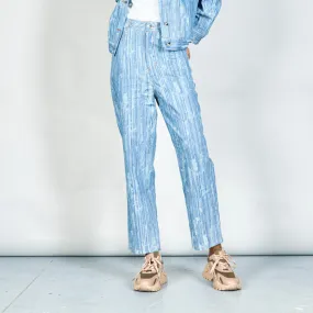 Distressed straight-leg denim pants wholesale