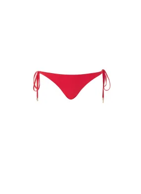 Exclusive Cancun Red Classic Tie Side Bikini Bottom