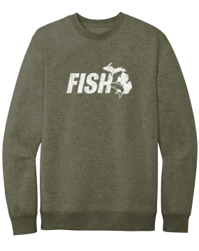 Fish Michigan Crewneck Sweatshirt