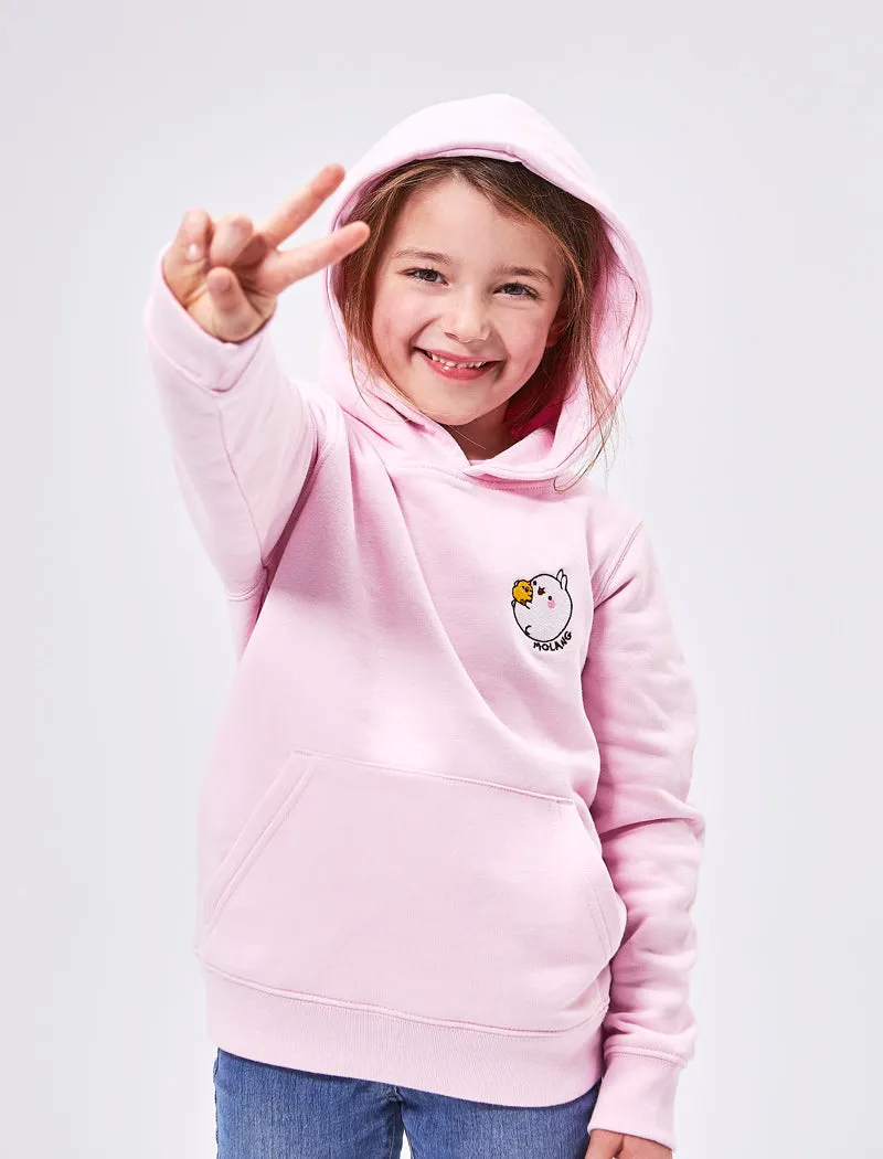 Free Hugs Molang and Piu Piu Embroidered Kids Hoodie