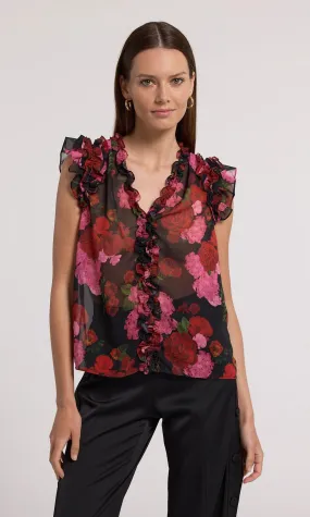 Generation Love Sia Floral Blouse Floral Fantasy Red