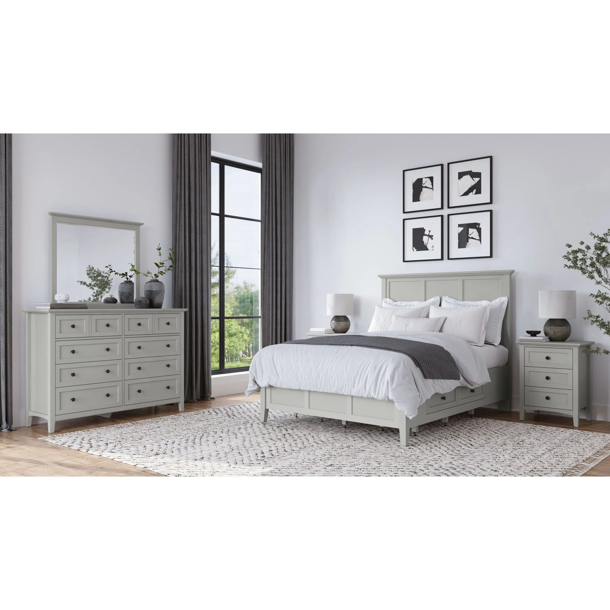 Grace Eight Drawer Dresser in Elephant Gray