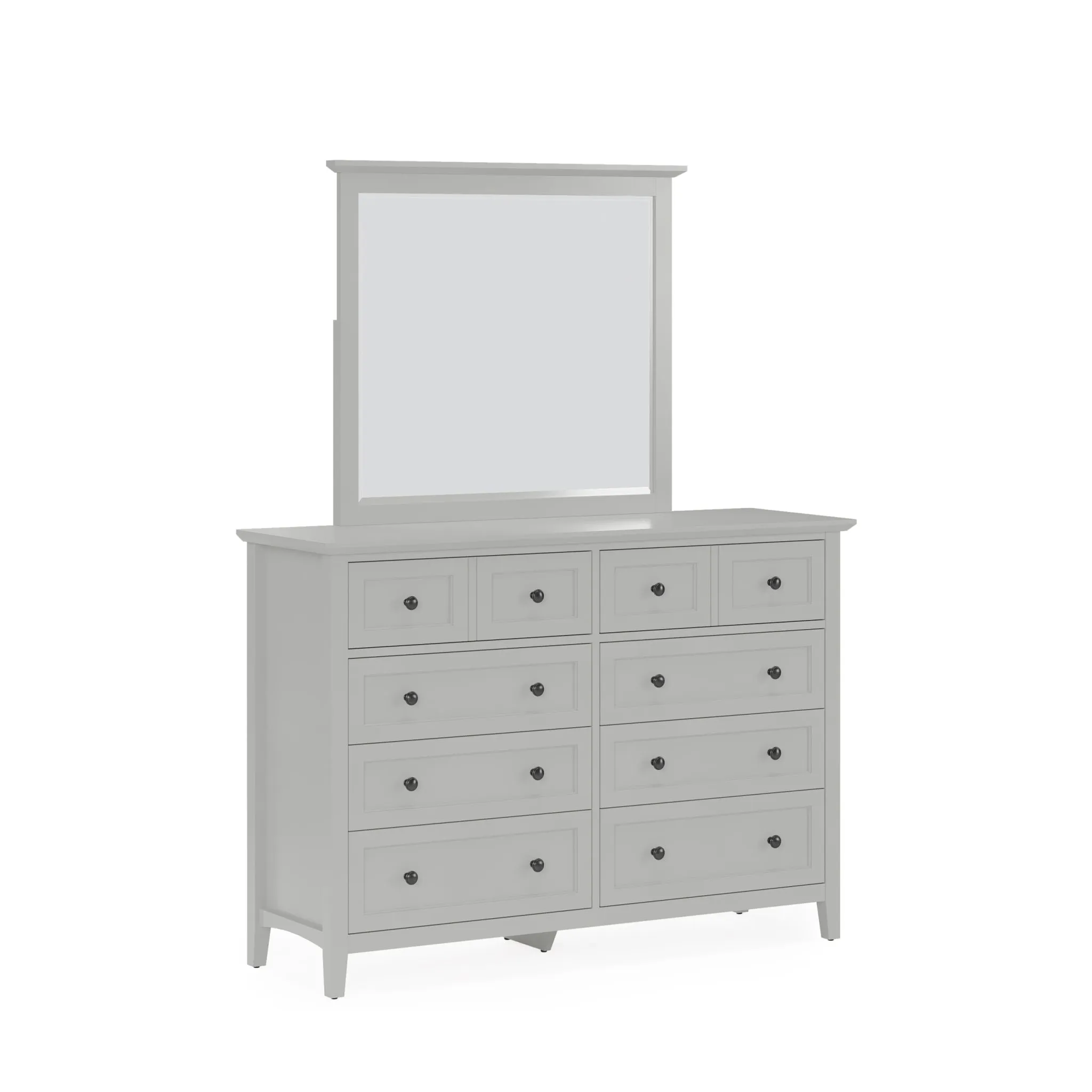 Grace Eight Drawer Dresser in Elephant Gray