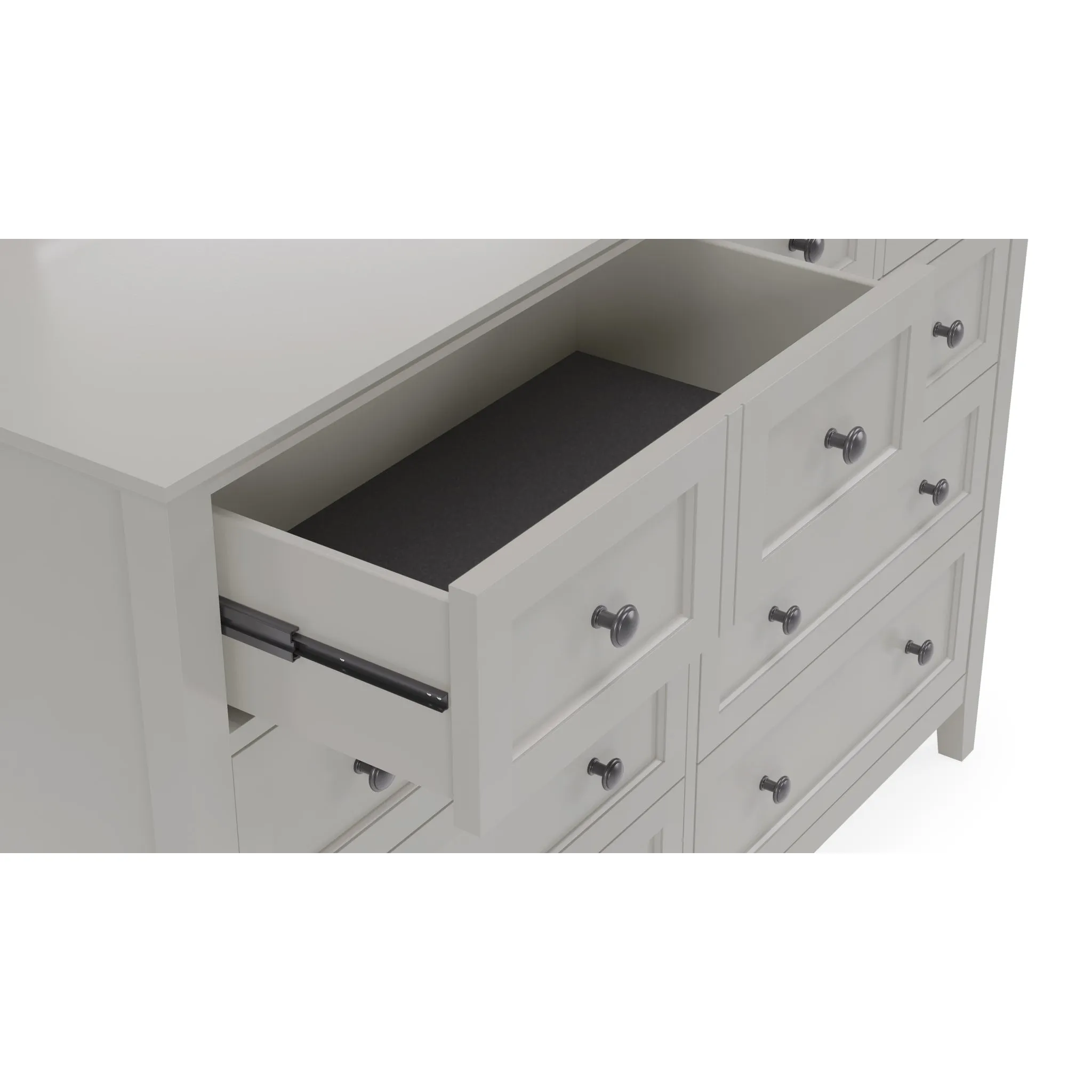 Grace Eight Drawer Dresser in Elephant Gray