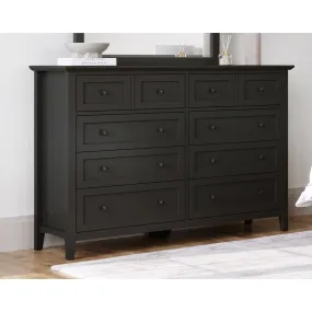 Grace Eight Drawer Dresser in Raven Black (2024)