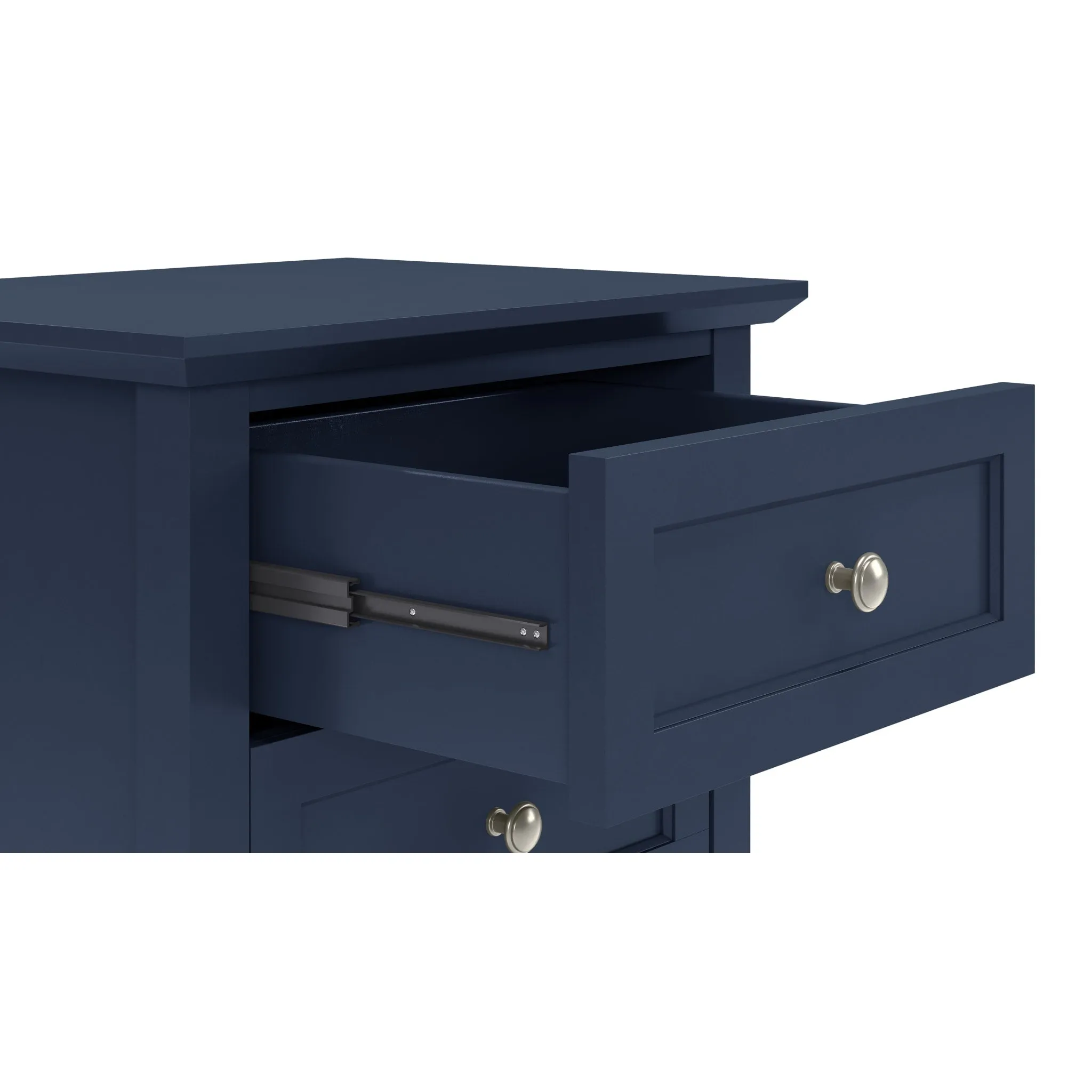 Grace Three Drawer Nightstand in Blueberry