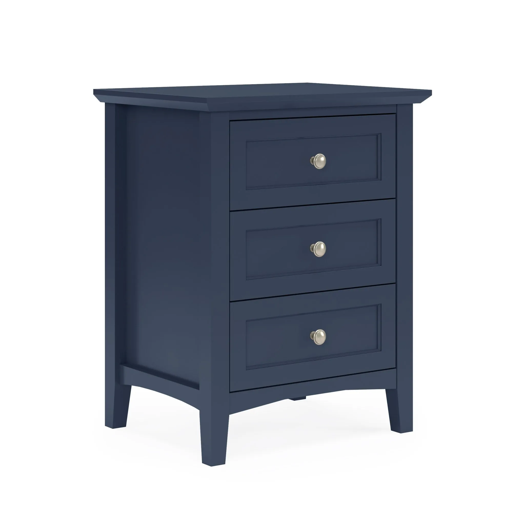 Grace Three Drawer Nightstand in Blueberry