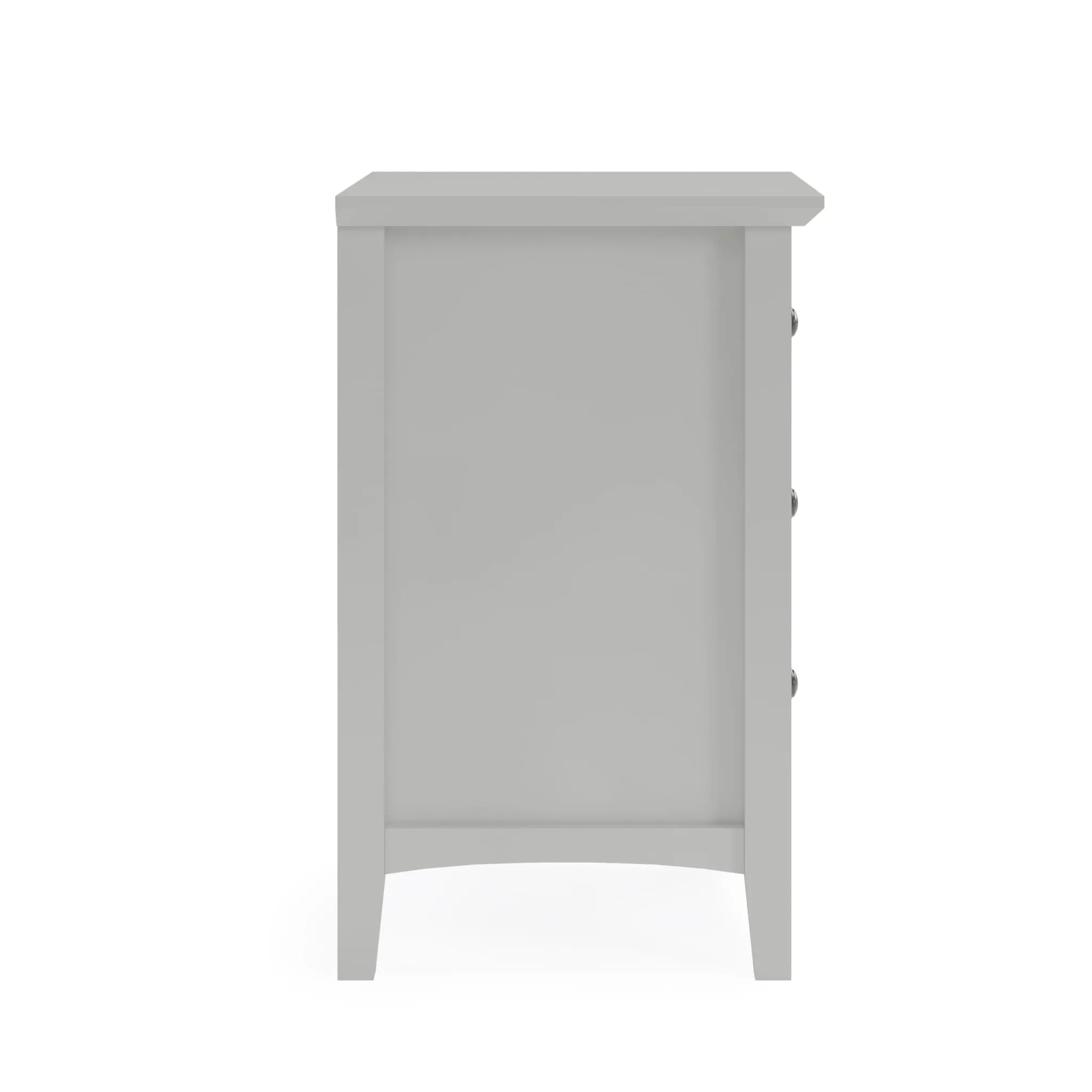 Grace Three Drawer Nightstand in Elephant Grey