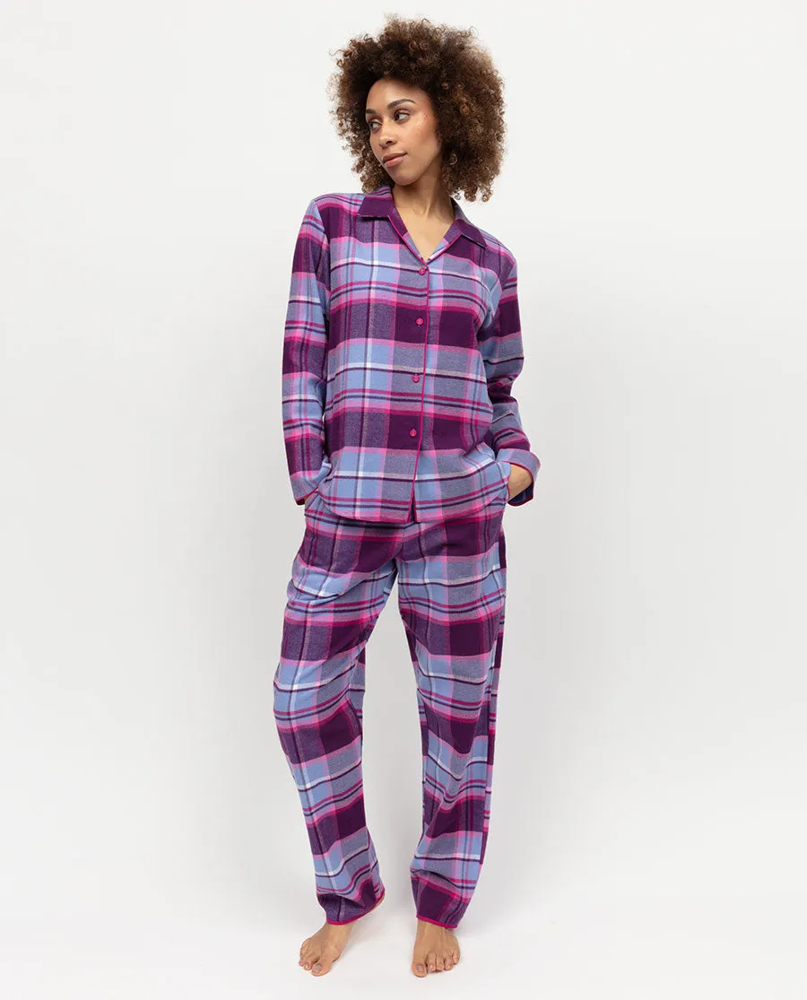 Hazel Womens Brushed Check Pyjama Bottoms