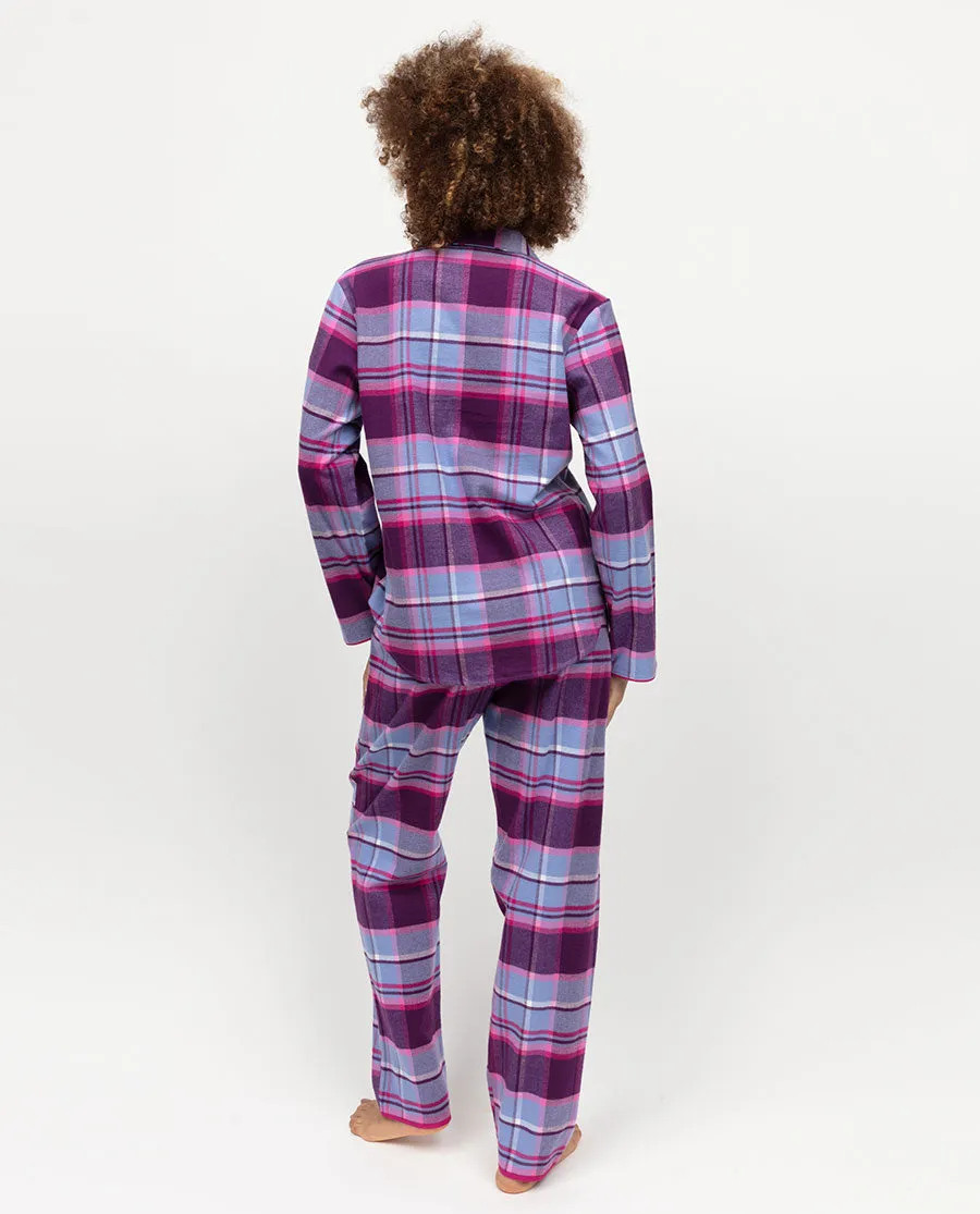 Hazel Womens Brushed Check Pyjama Bottoms