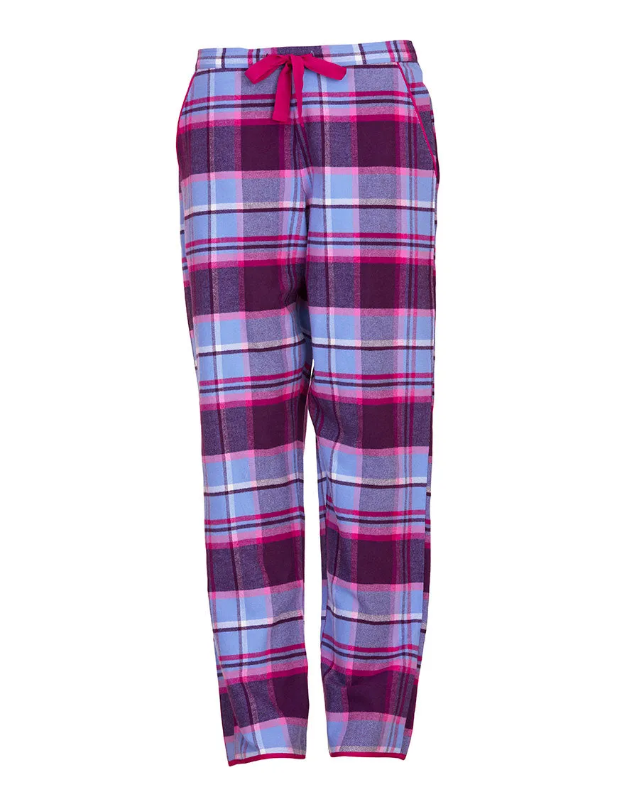 Hazel Womens Brushed Check Pyjama Bottoms