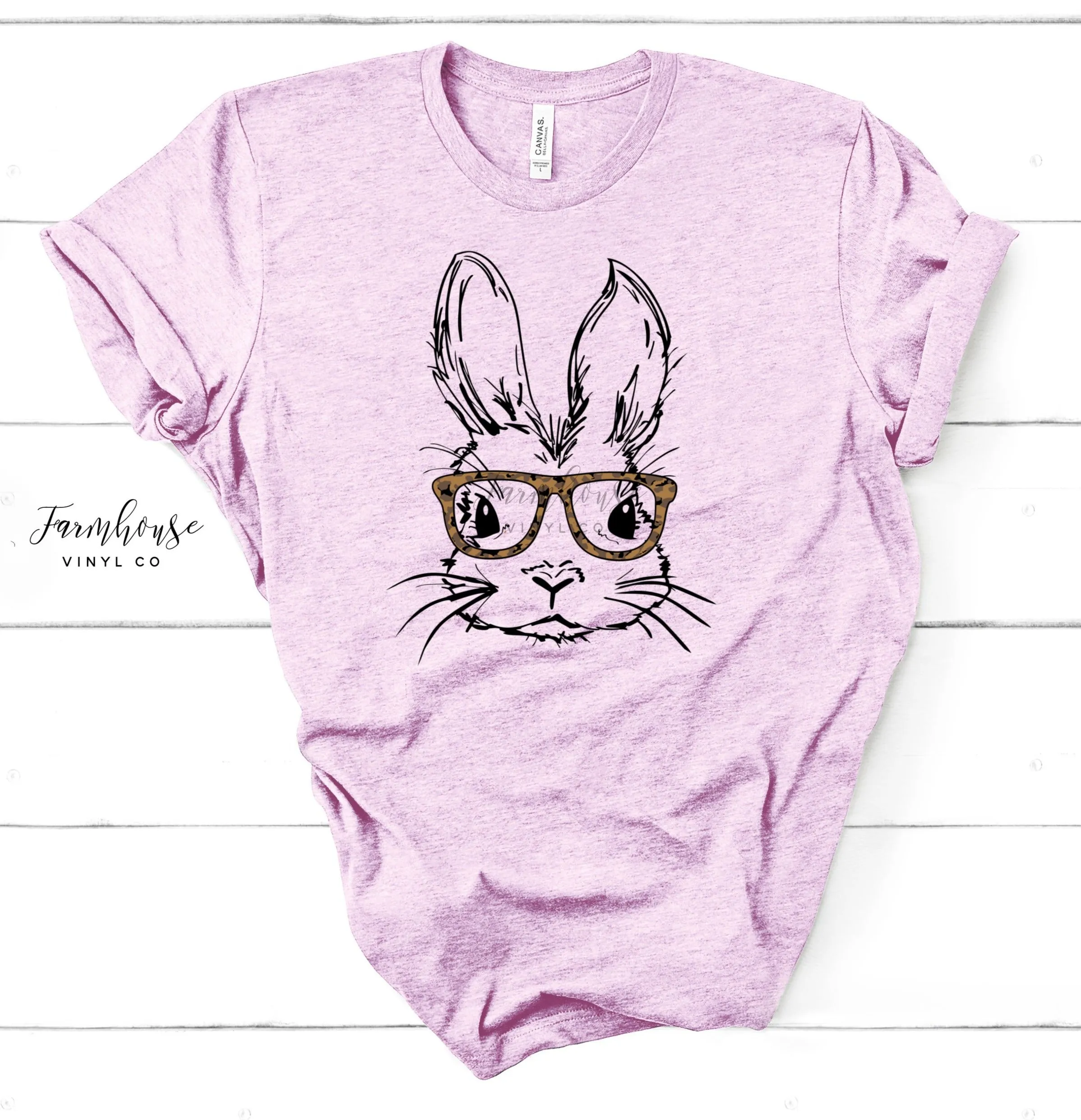 Hipster Easter Bunny with Glasses Shirt