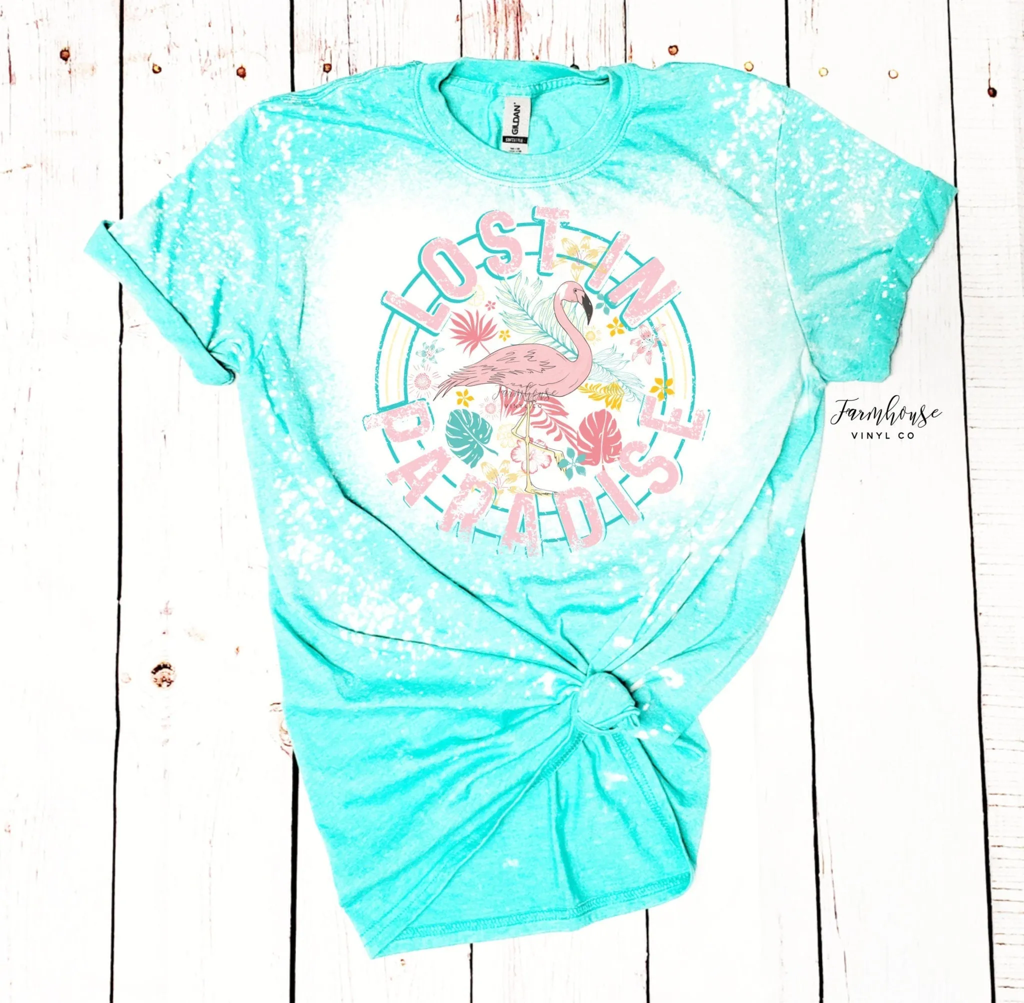 Lost in Paradise Flamingo Summer Shirt