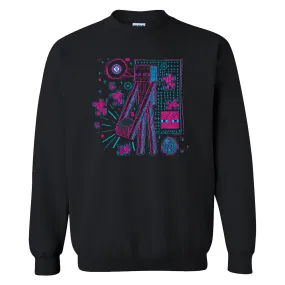 Minecraft Acid Sketch Enderman Fleece Crewneck Sweatshirt