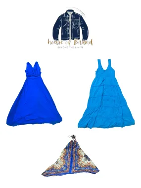 Modern dresses in blue water color