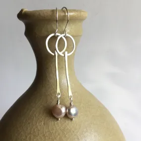 Modern Pearl Earrings