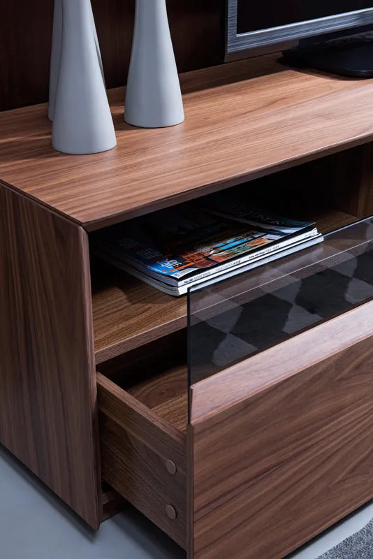 Modrest Terrance Modern Walnut TV Stand