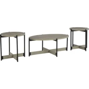 Nevilyn 3 Pack Tables - Gray/Black