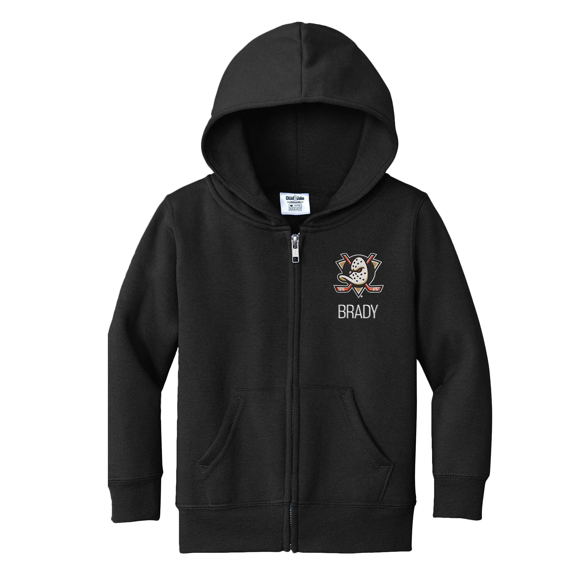 Personalized Anaheim Ducks Toddler Full-Zip Hooded Sweatshirt