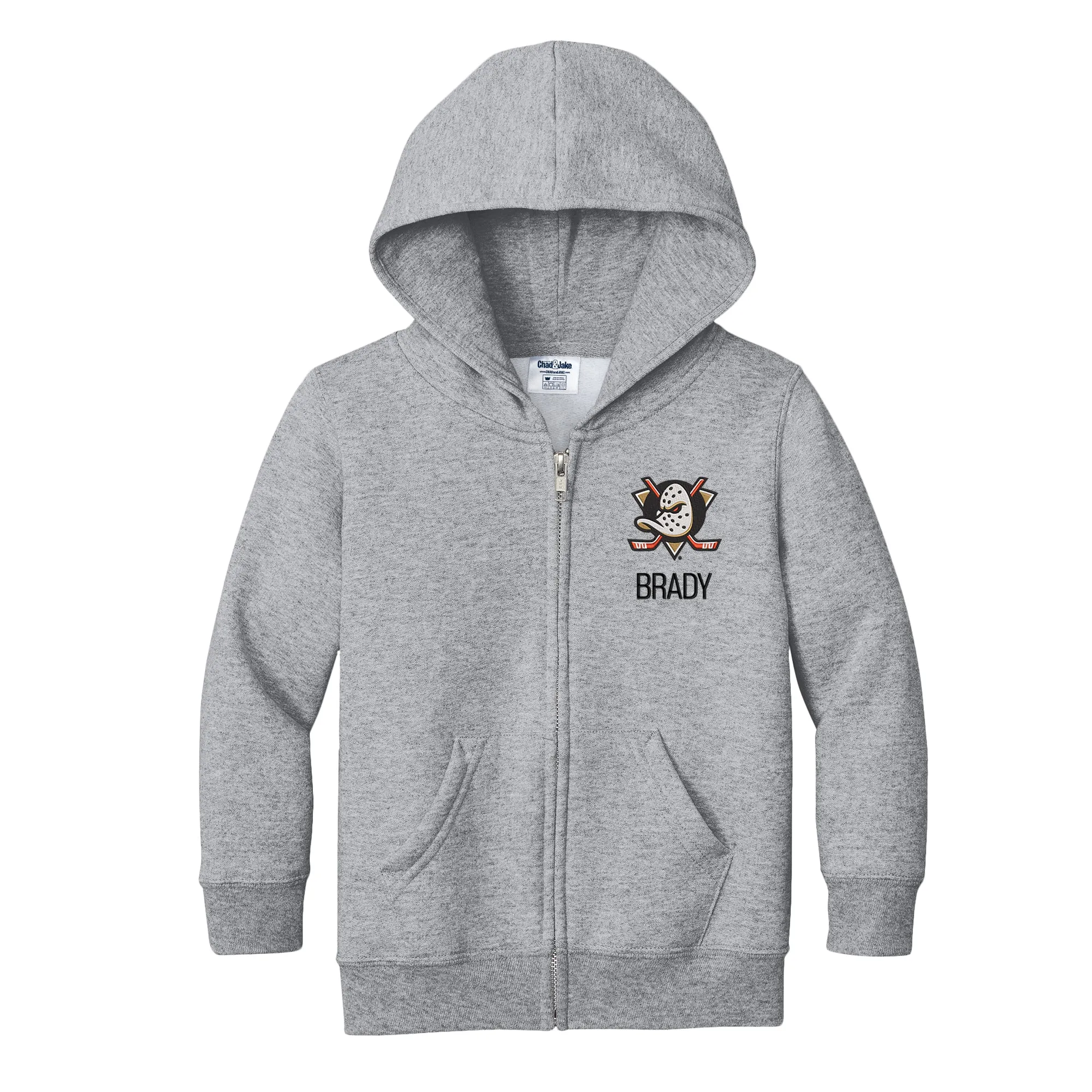 Personalized Anaheim Ducks Toddler Full-Zip Hooded Sweatshirt