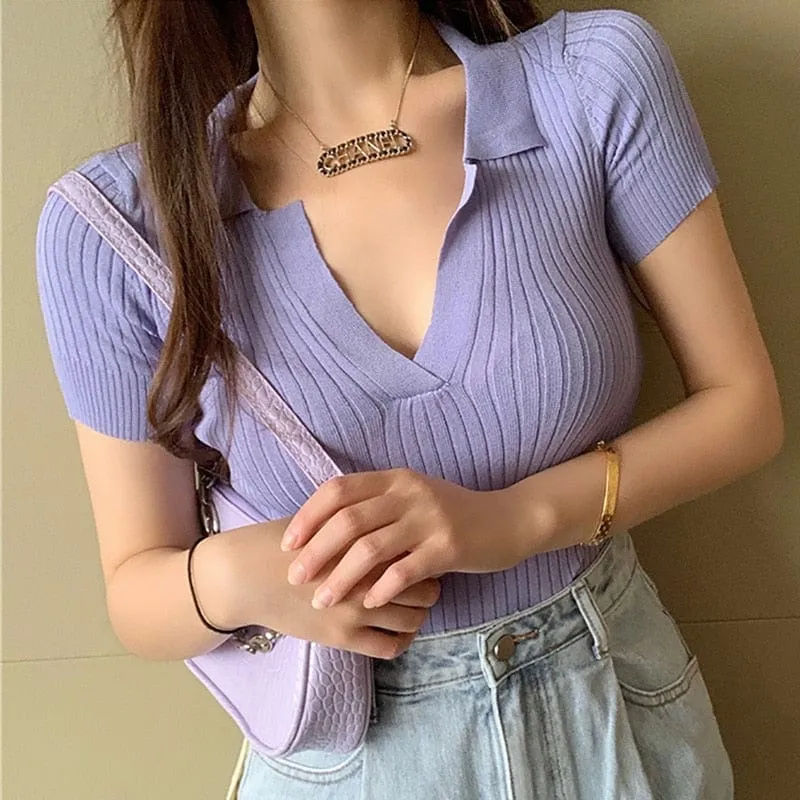 Rachel Polo Crop Top