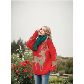 Sabrina - Women's Christmas sweater with snowflake motif