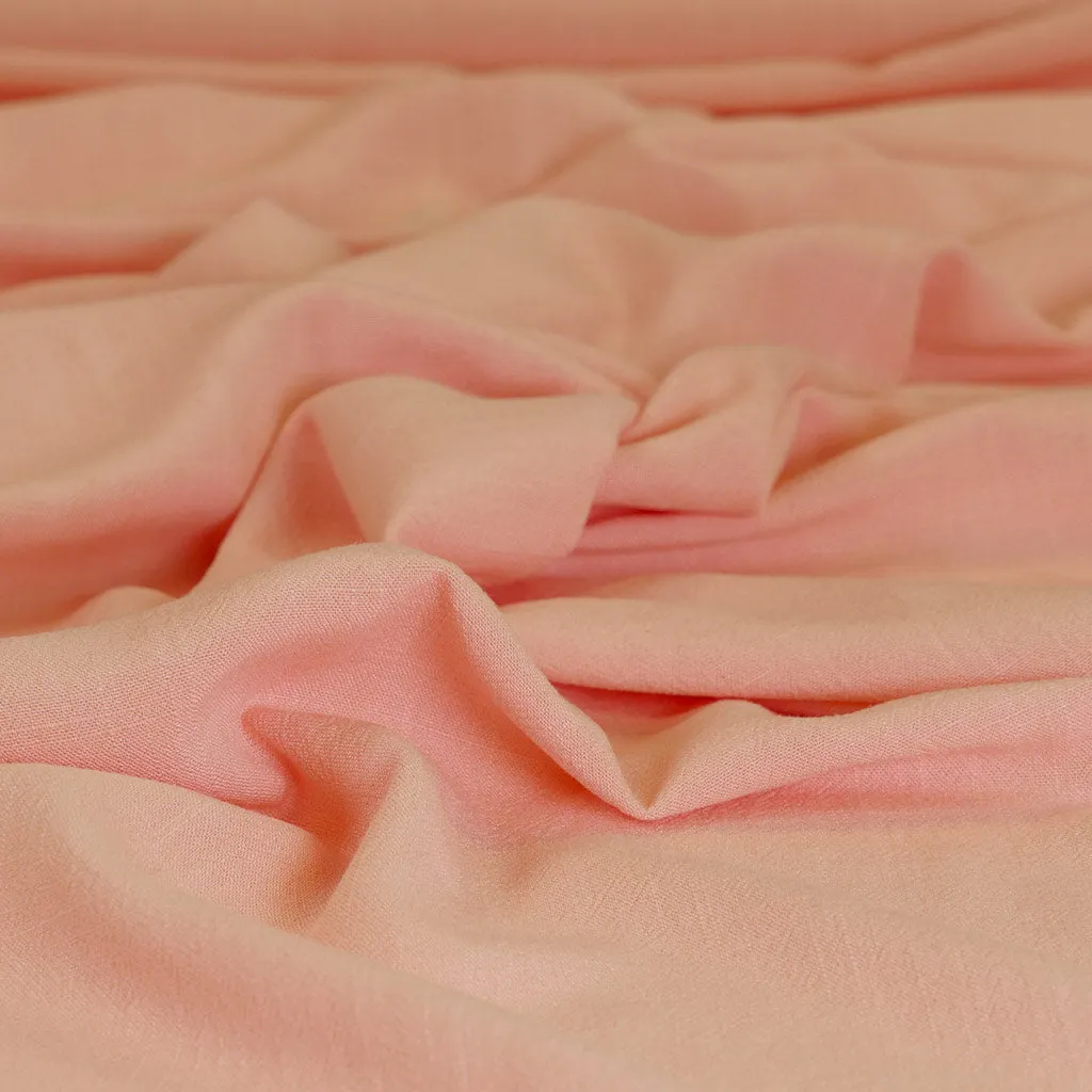 Spa - Peach, Viscose and Linen Woven Fabric