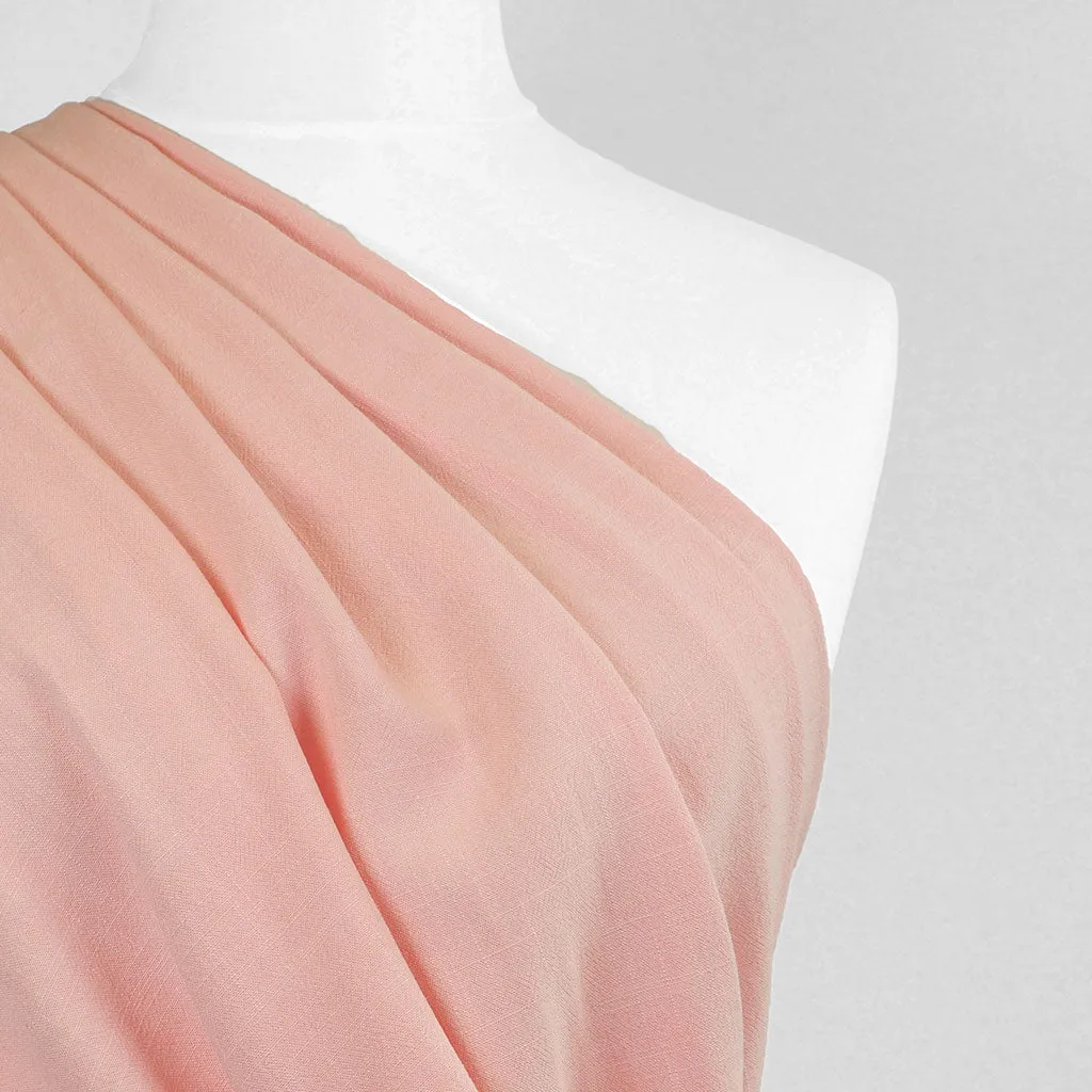 Spa - Peach, Viscose and Linen Woven Fabric