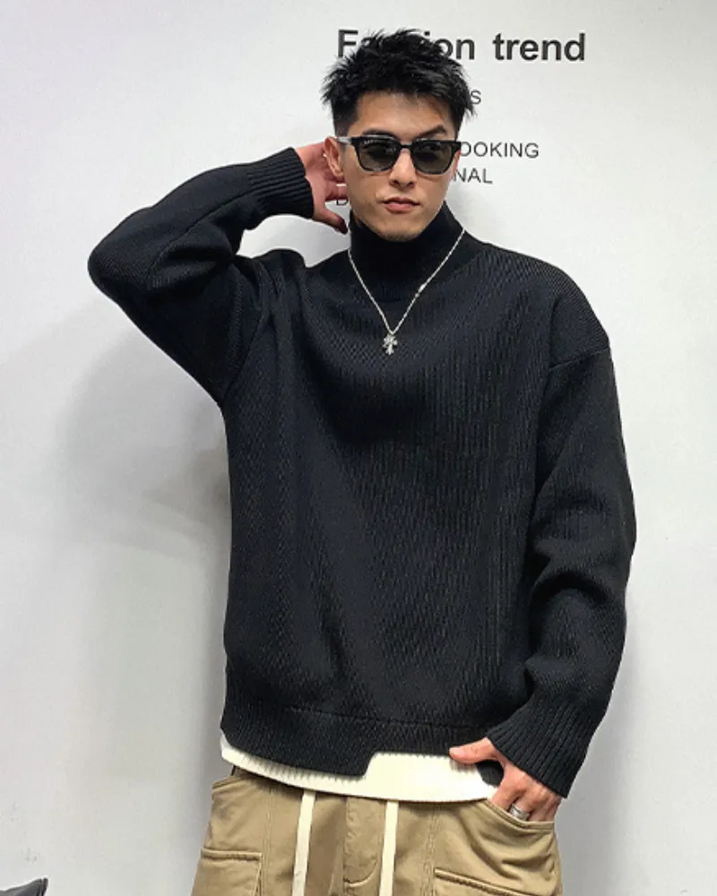 Streetwear Pullover Turtleneck Sweater