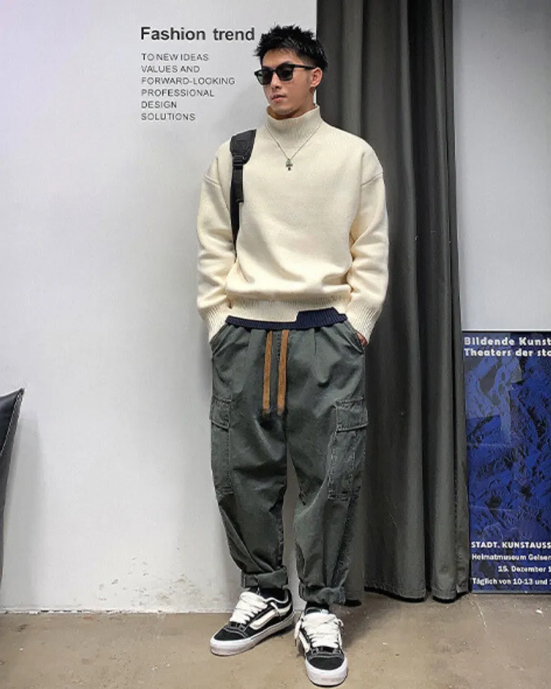 Streetwear Pullover Turtleneck Sweater