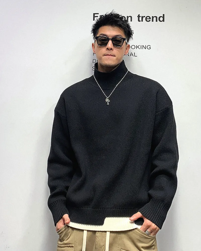 Streetwear Pullover Turtleneck Sweater