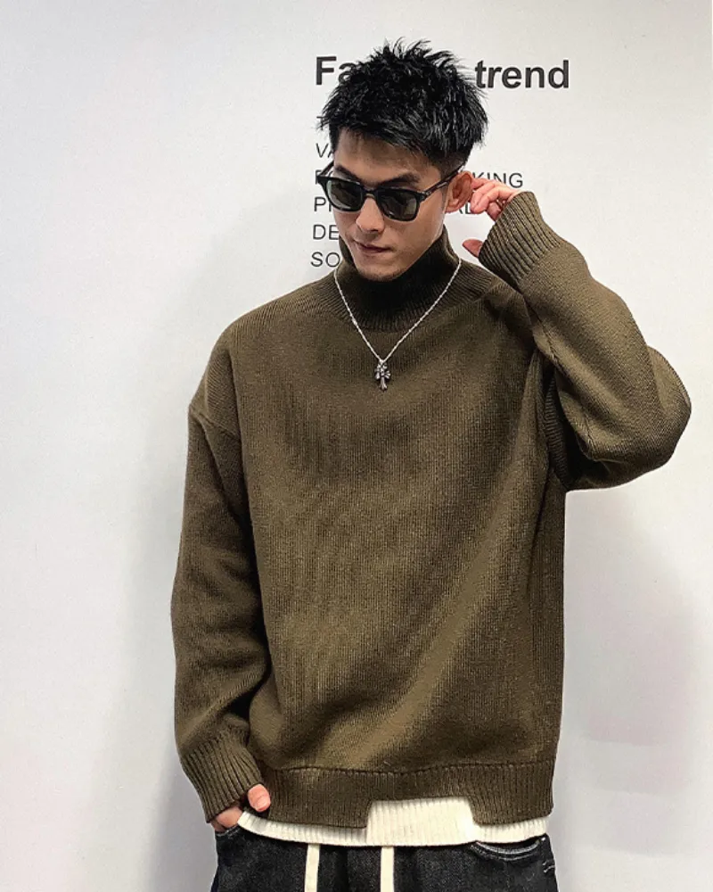 Streetwear Pullover Turtleneck Sweater