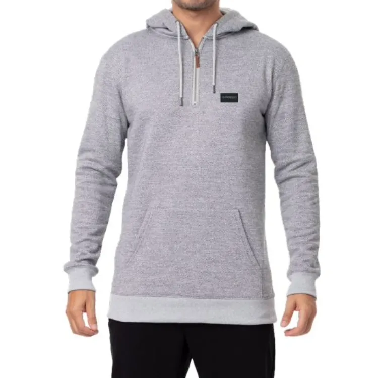 SunDiego RYDER 1/4 ZIP FLEECE - GREY HEATHER