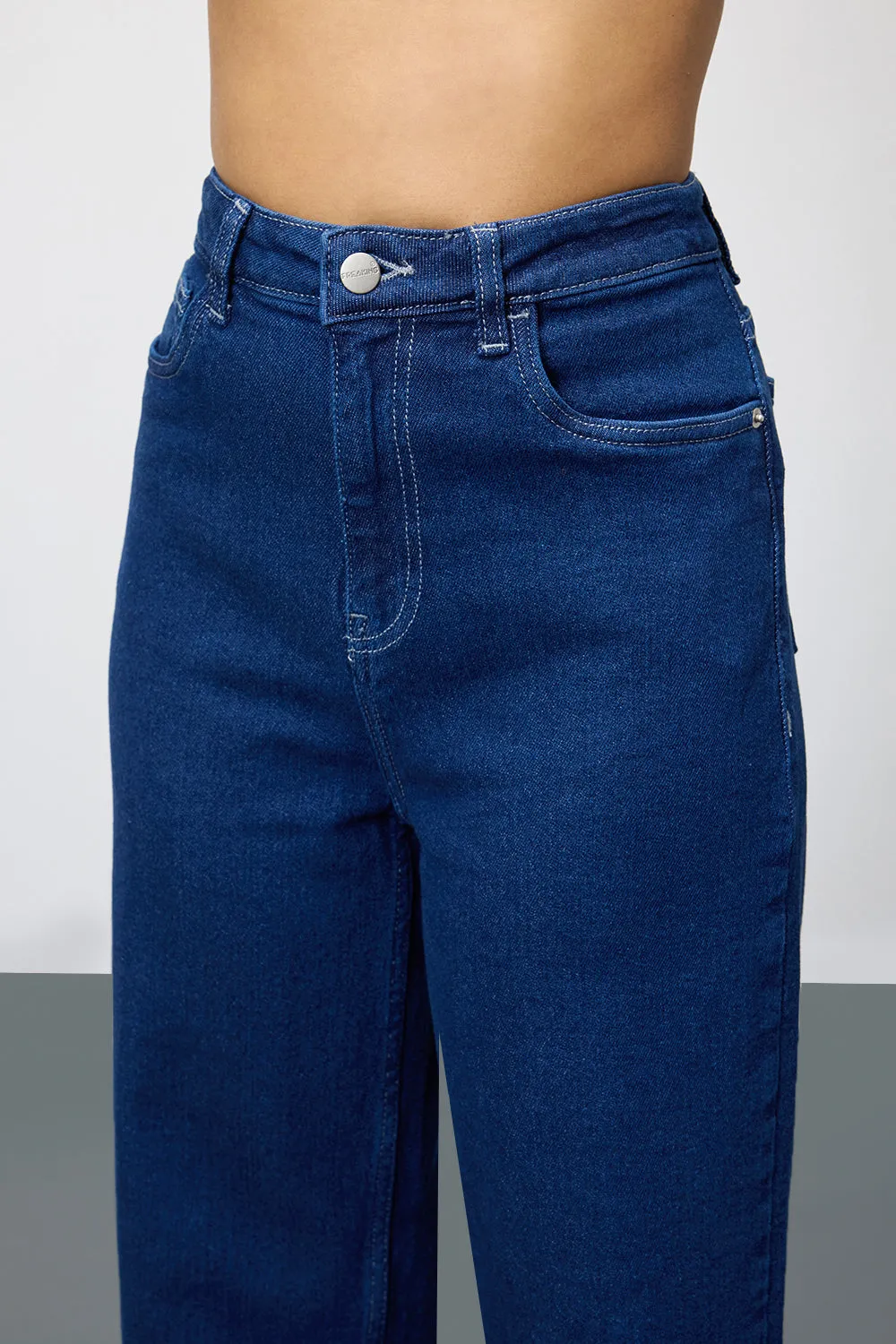 Timeless Blue Straight Leg Jeans