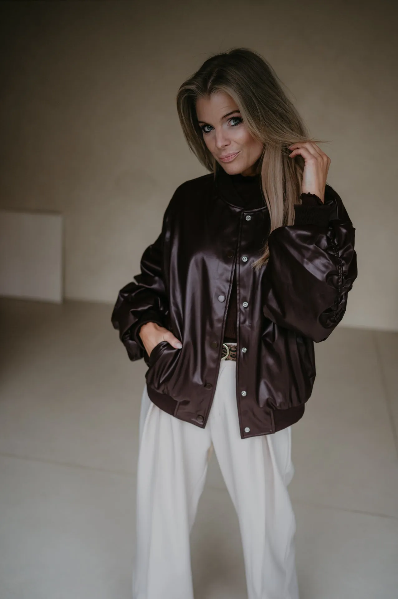 Tradurre bomber jacket I Chocolate Brown