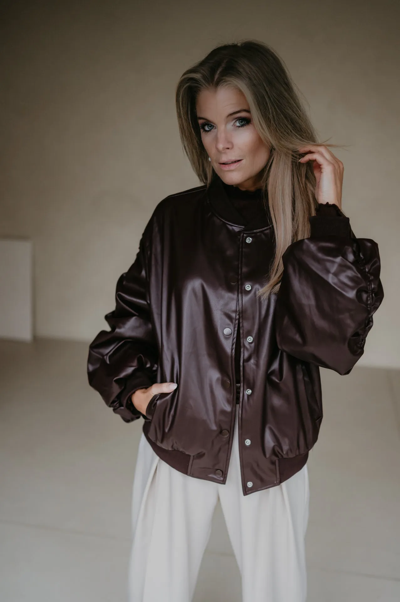 Tradurre bomber jacket I Chocolate Brown