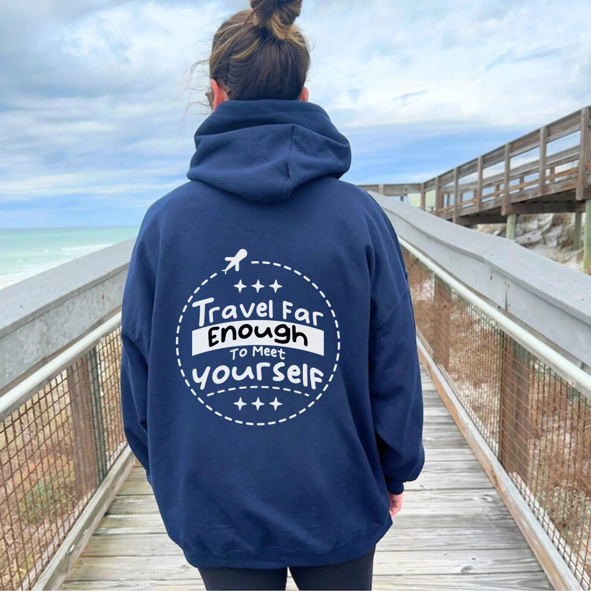 Travel Far Enough To Meet Yourself |  Hoodie for Women