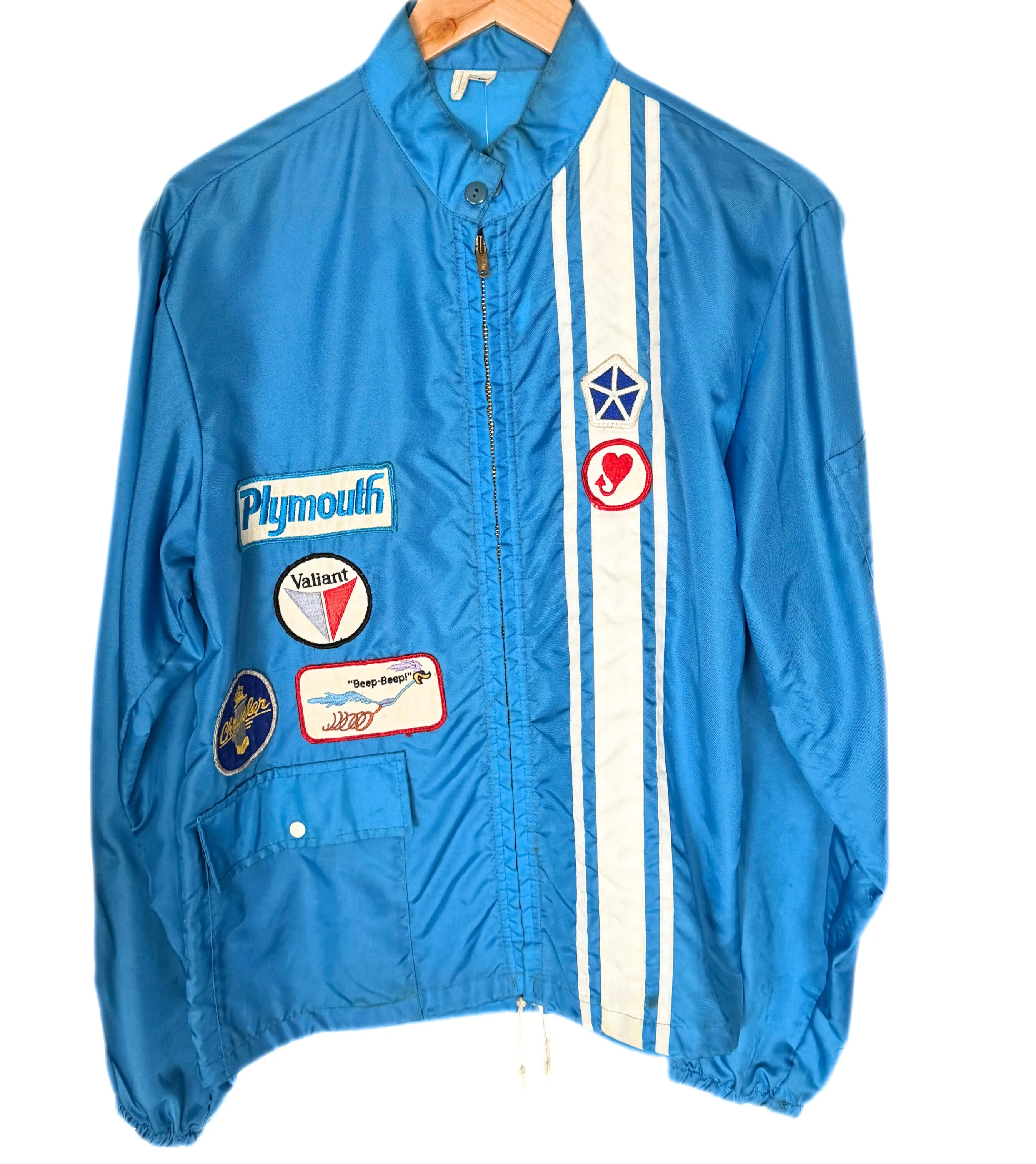 Vintage Blue Motor Patch Windbreaker (M)