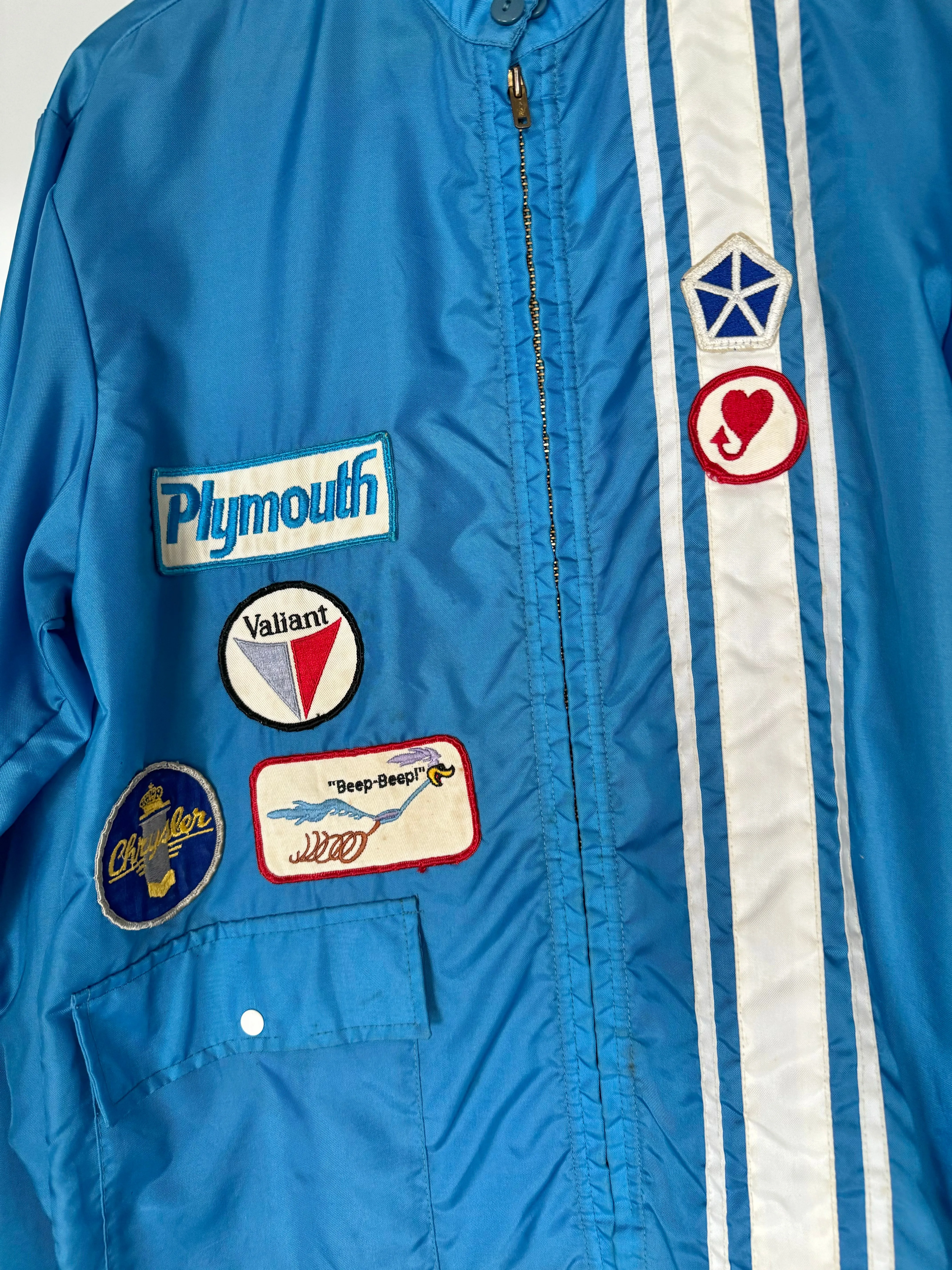 Vintage Blue Motor Patch Windbreaker (M)